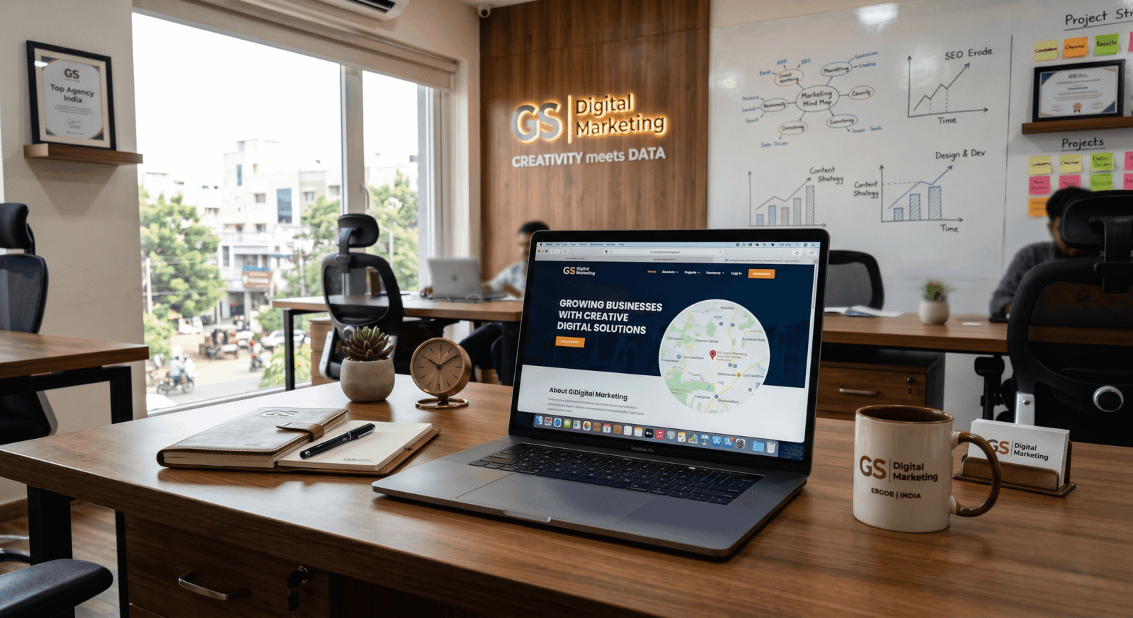 Core team operations at GS Digital Marketing Agency in Erode