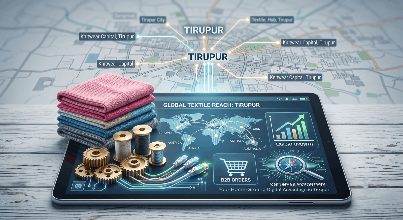 Textile export business in Tirupur benefiting from digital marketing agency in Tirupur services