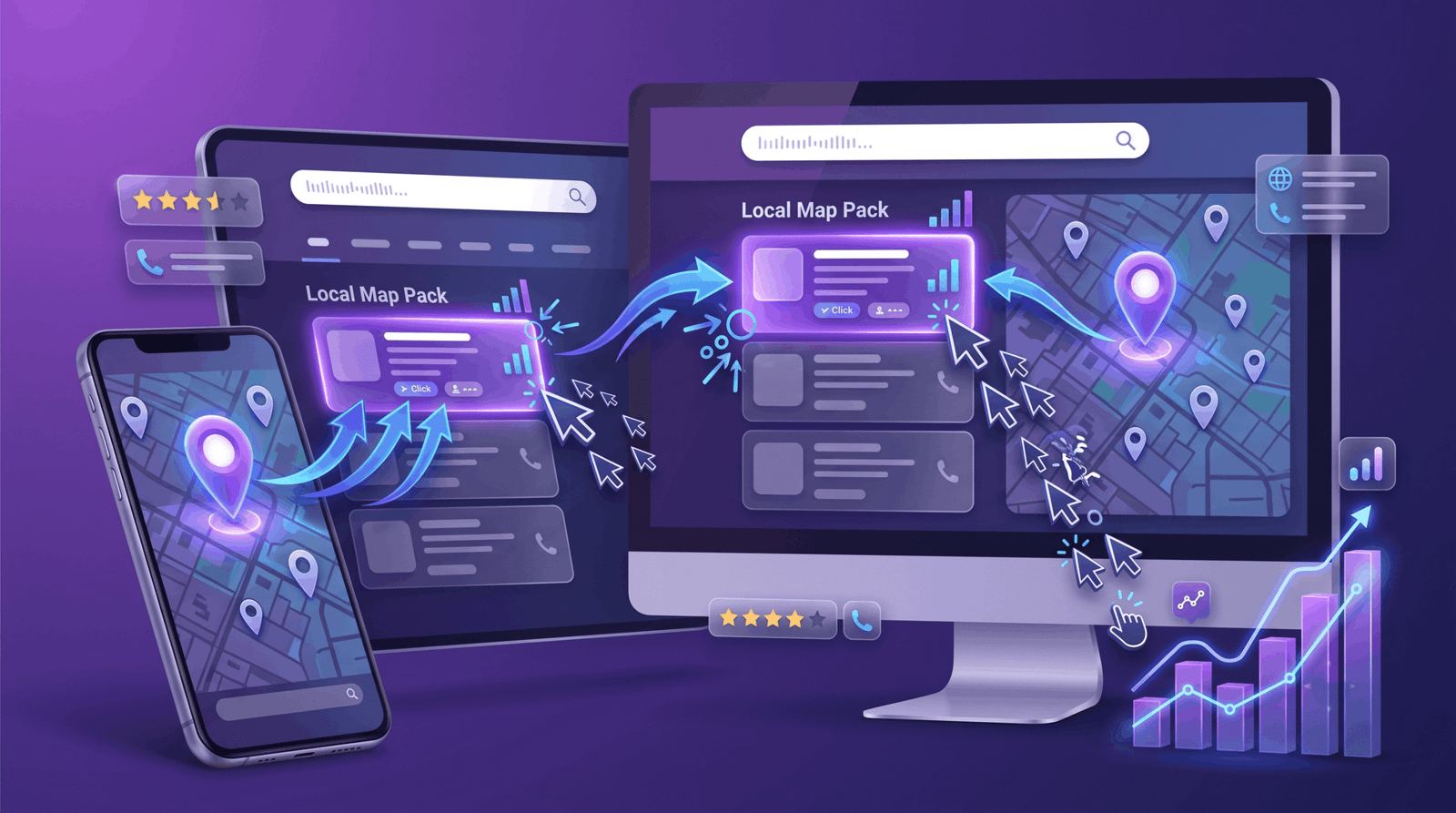 Local SEO Erode map pack ranking illustration for small businesses