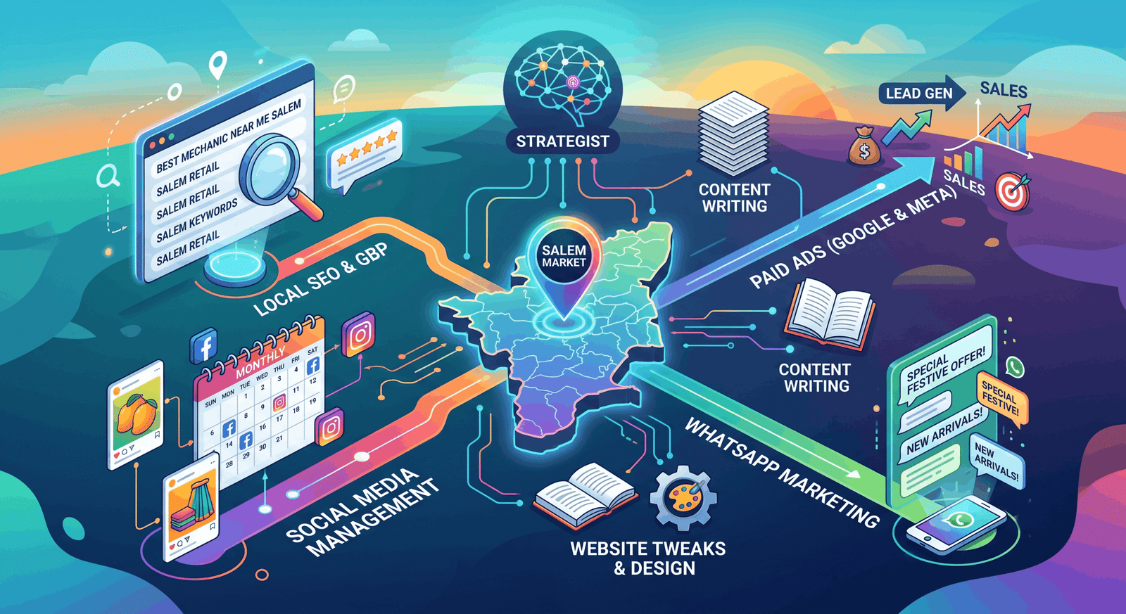 Digital Marketer planning campaign workflows