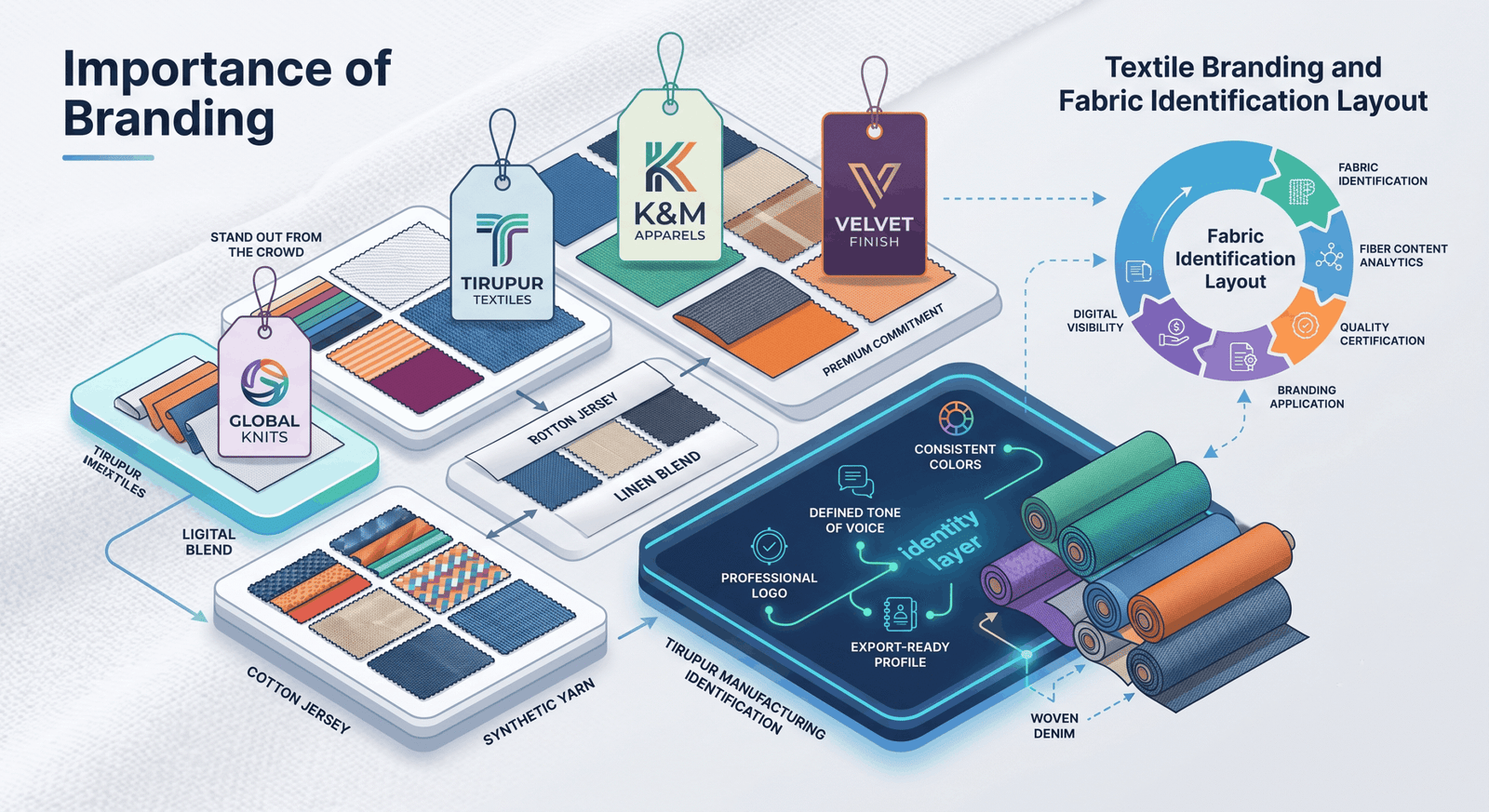 Textile Branding and Fabric Identification Layout