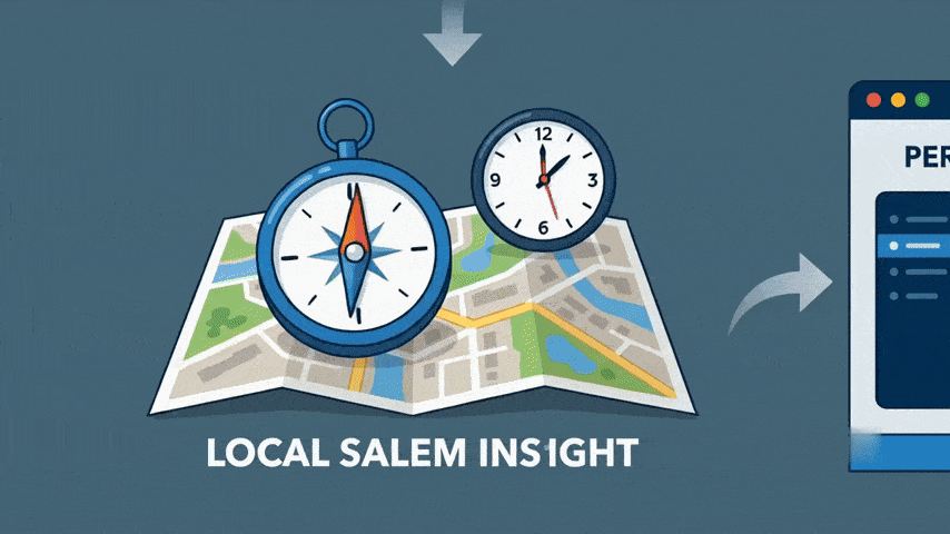 Graphic showcasing Google Business Profile audit and local map optimization strategy to boost search visibility.