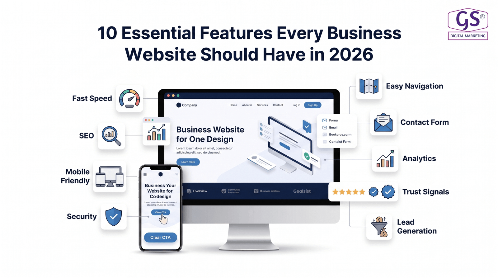Business website design in Erode - modern website mockup on laptop