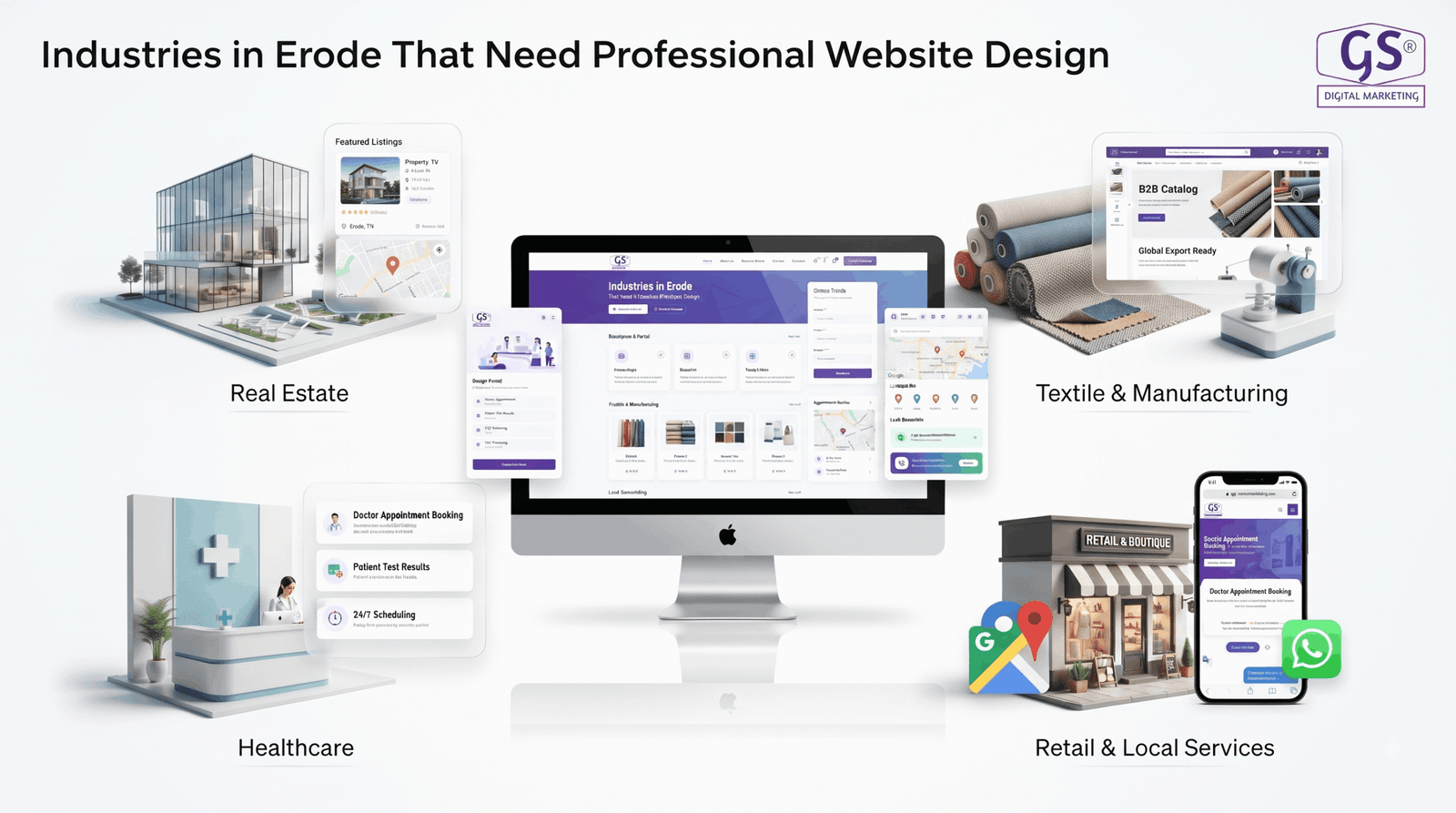Industries in Erode needing the Best Website Design in Erode