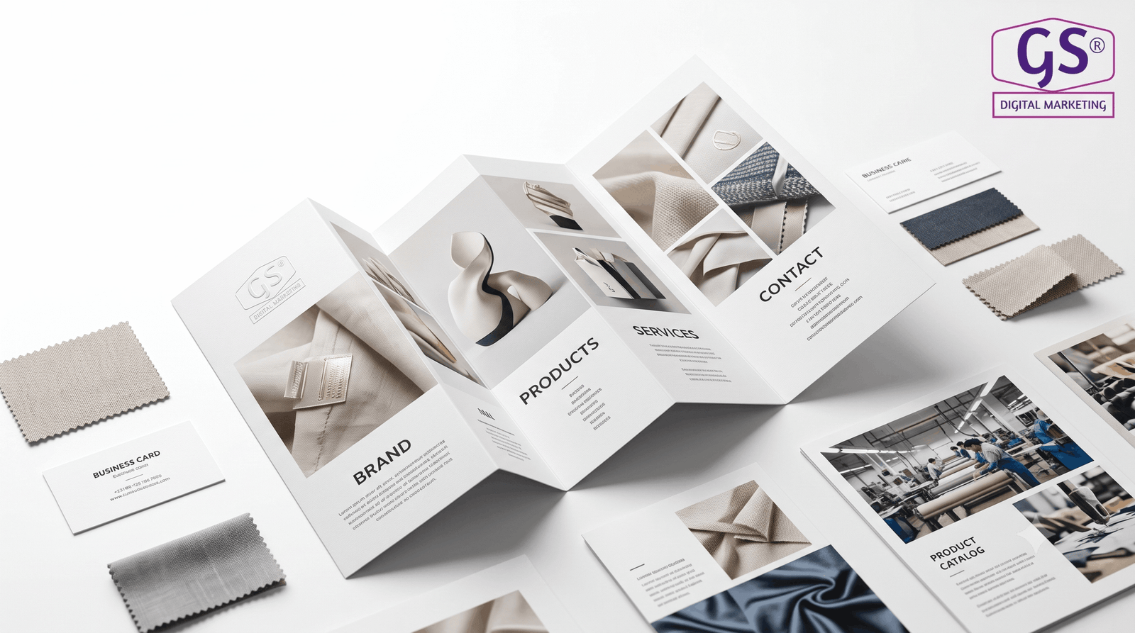 Brochure Design in Erode - premium tri-fold layout mockup