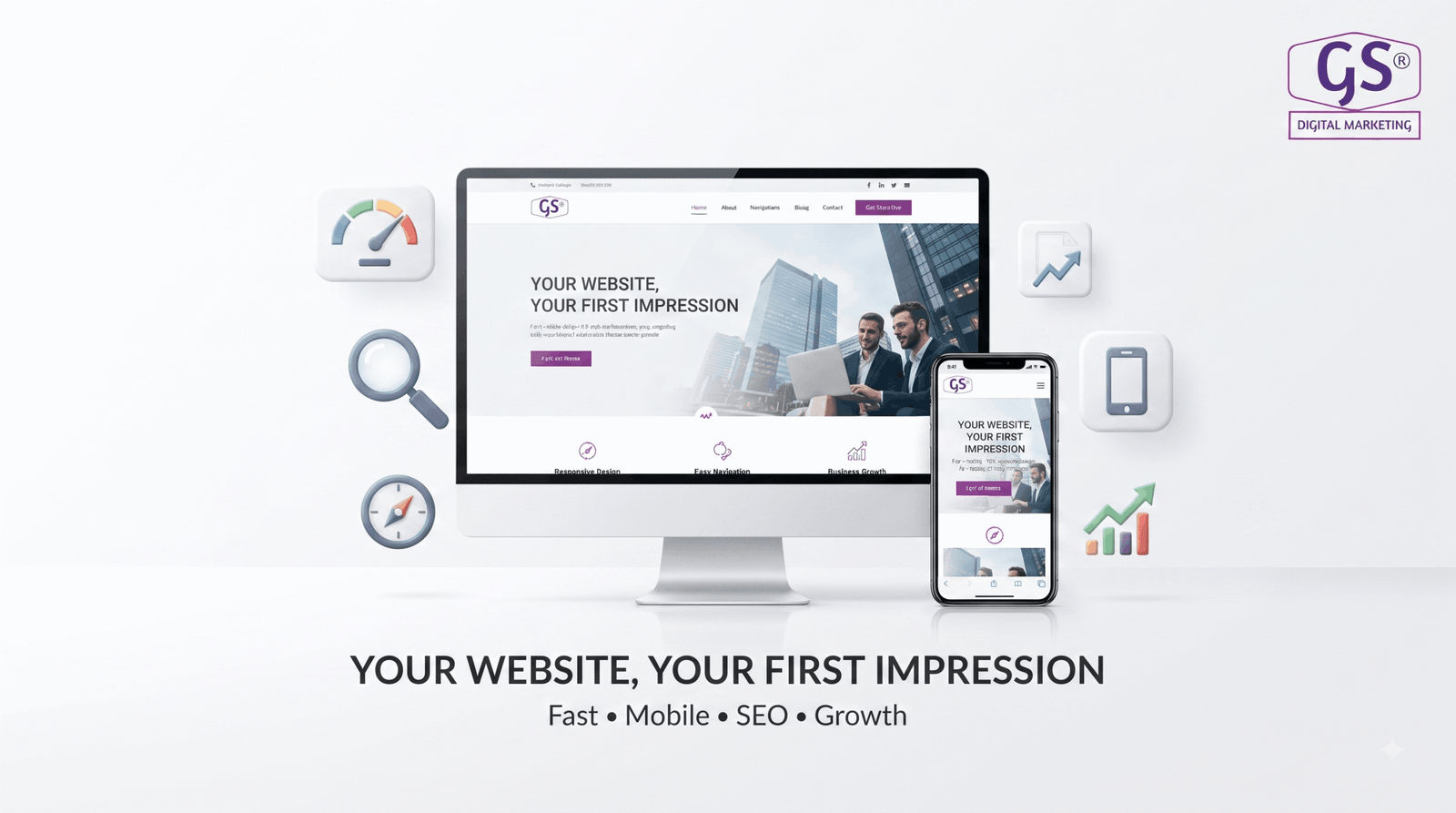 Web developer planning website design for Erode business