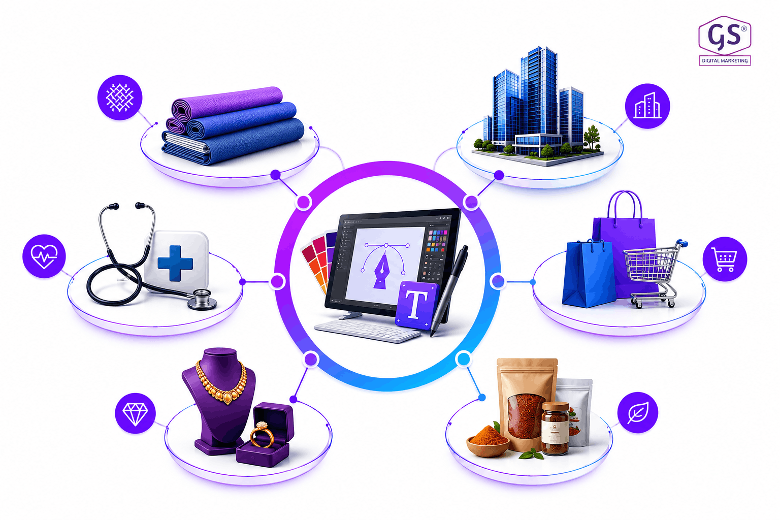 Industries served by Top 10 Graphics Design company in Erode