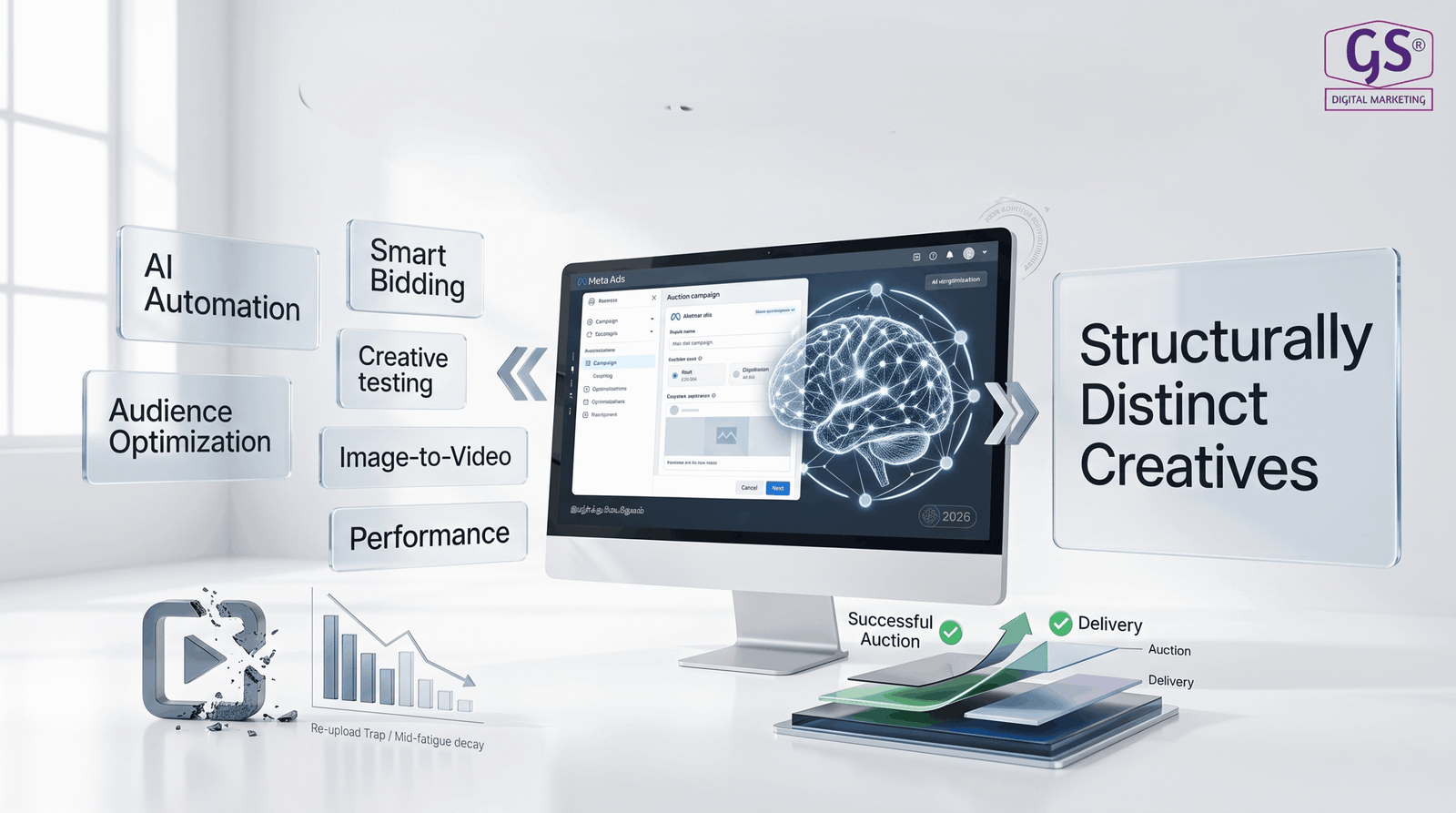 Creative team designing high-performing ad creatives for Meta ads in Erode businesses