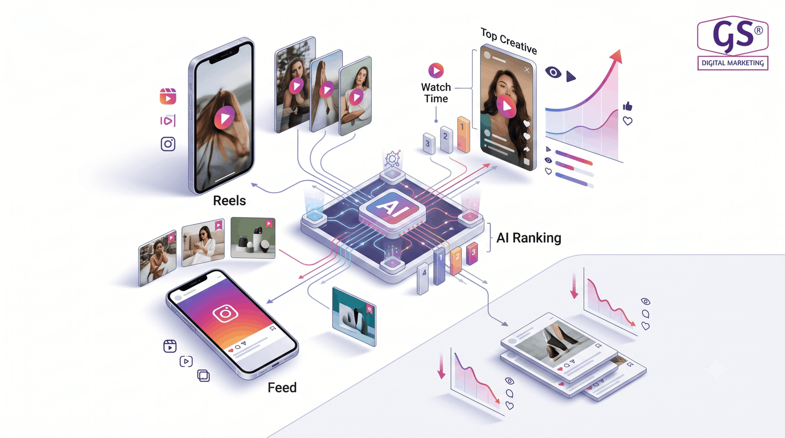 Instagram Reels advertising powered by Meta Andromeda AI ranking
