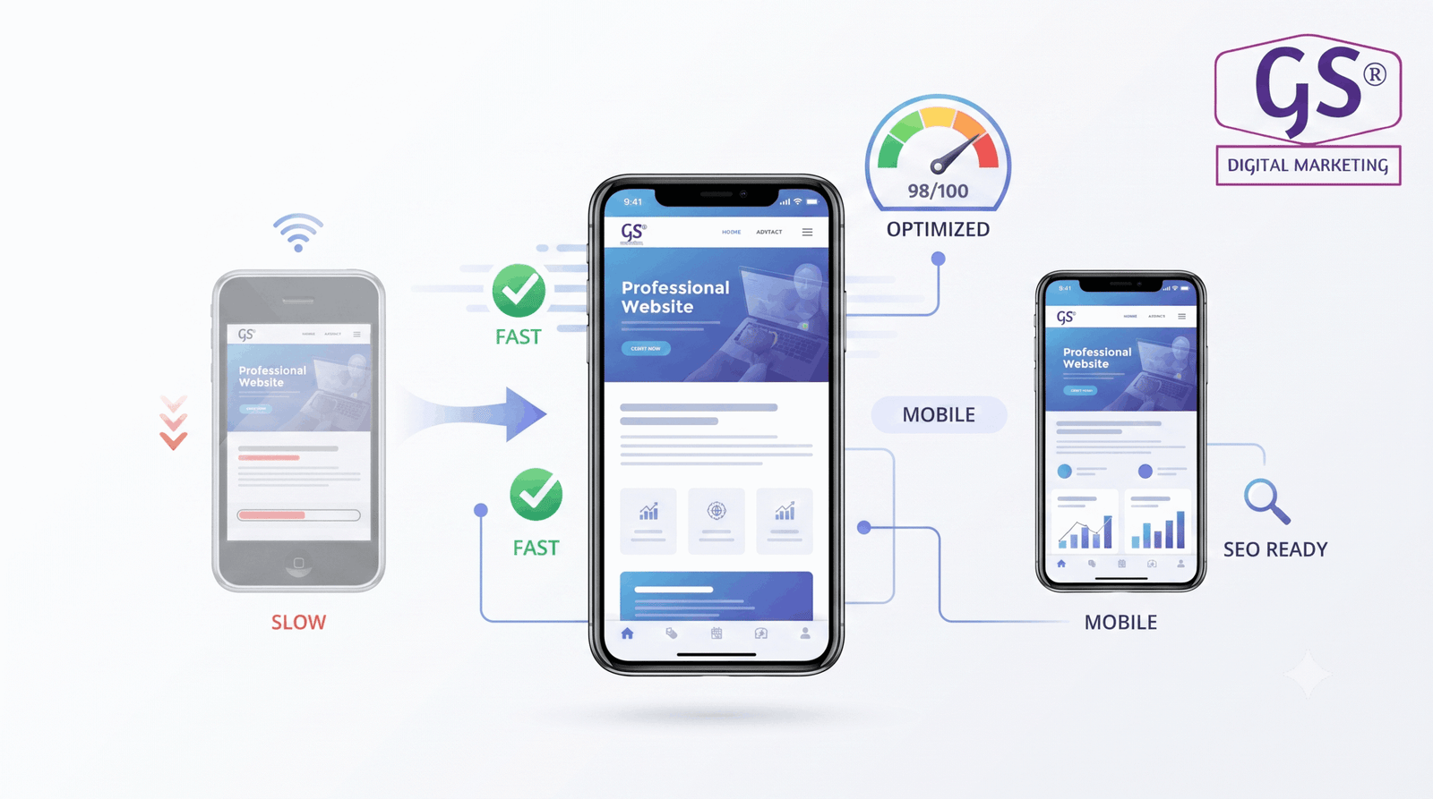 Mobile-friendly website speed optimization in Erode on smartphone