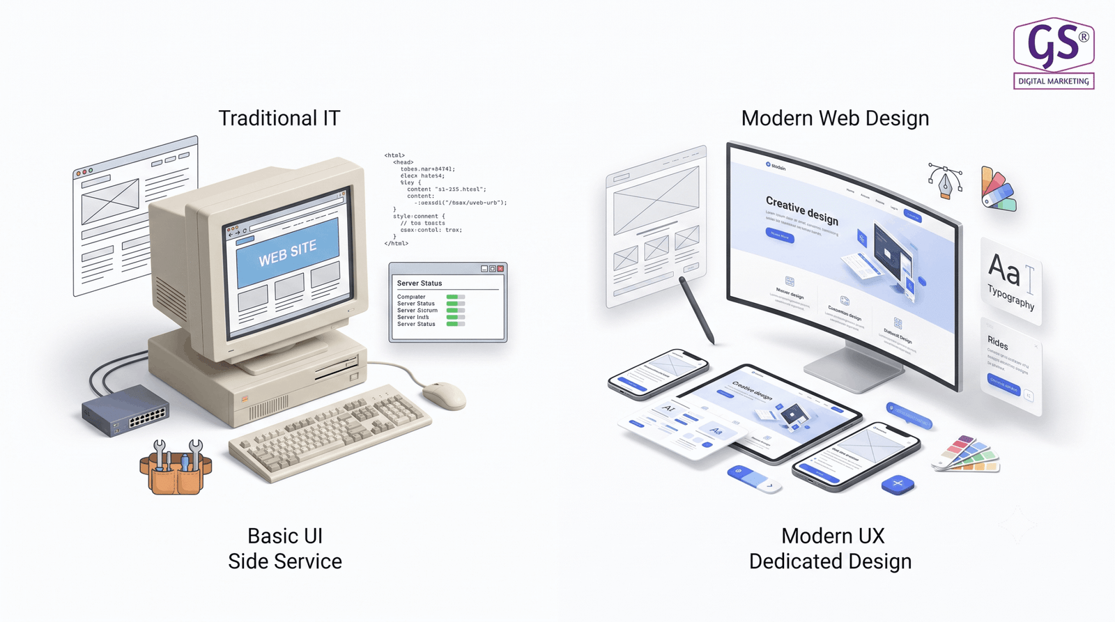 web design agency in erode office desk