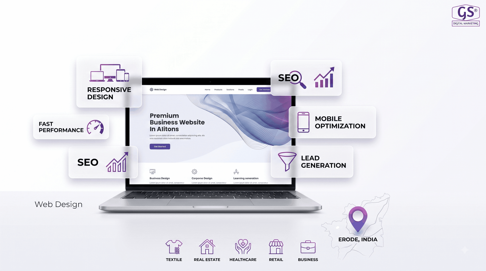 Top 10 Website Design Company in Erode - modern web design workspace