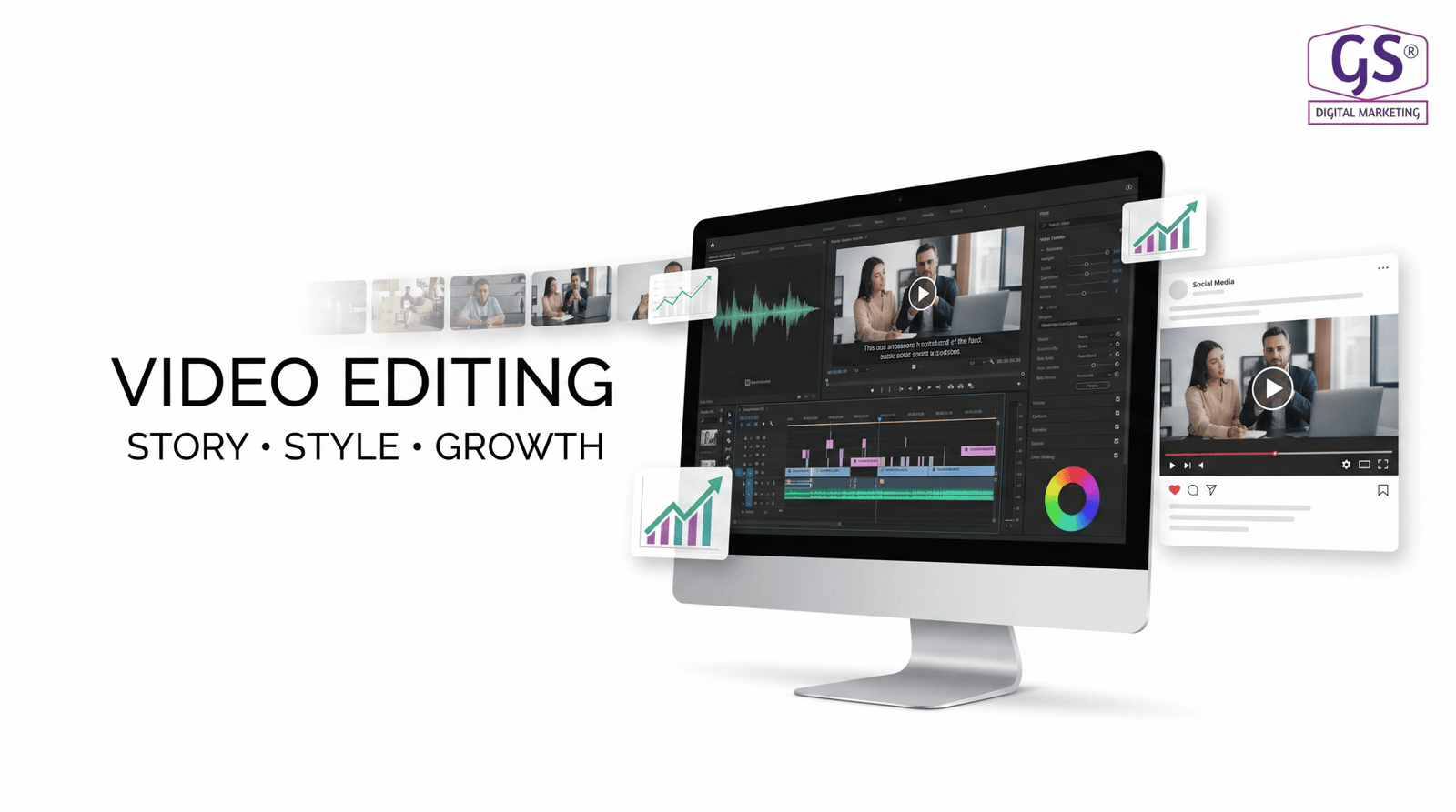 Video editing agency in Erode - editor working on a timeline