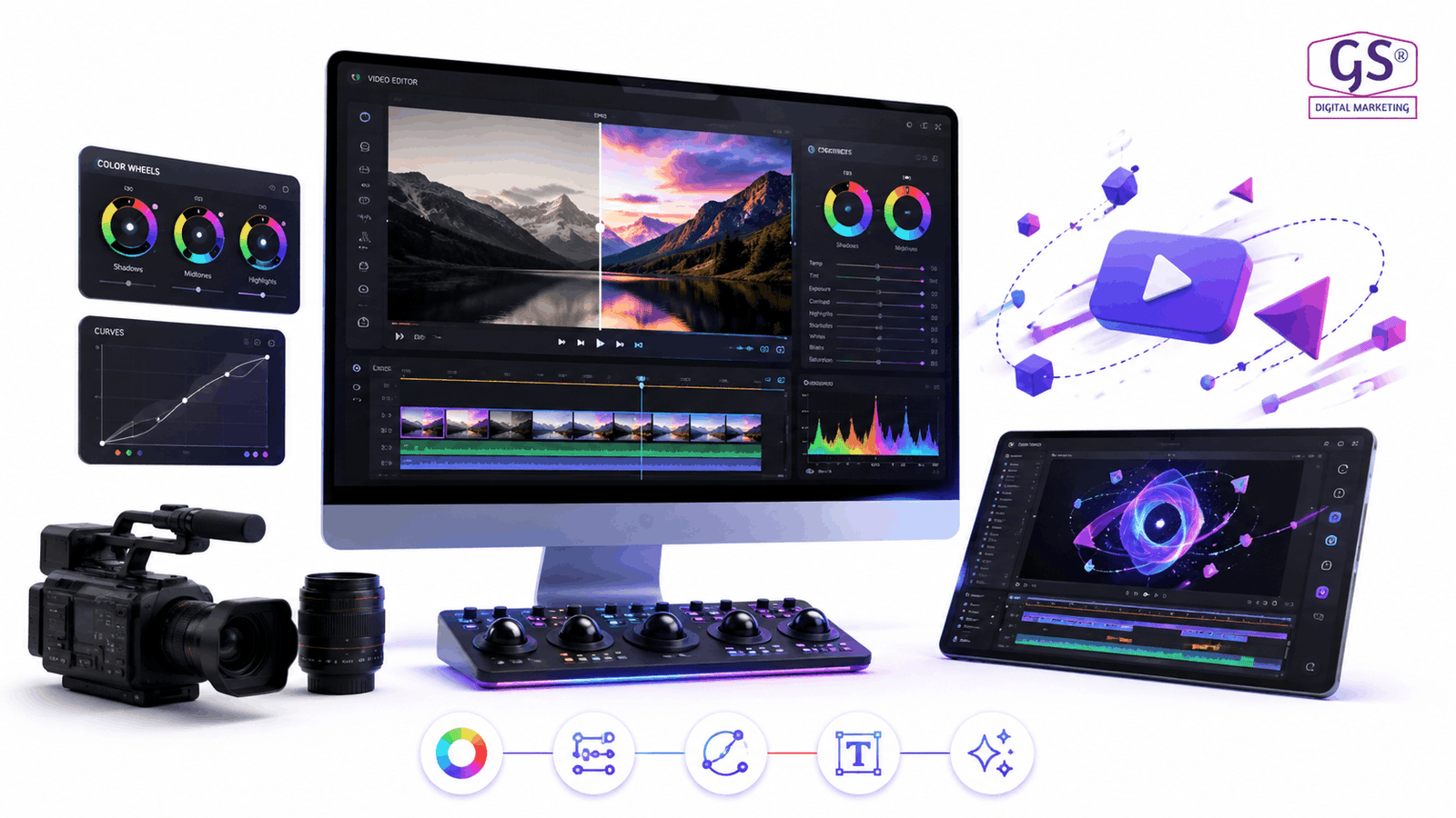 Video editing services in Erode - color grading and motion graphics