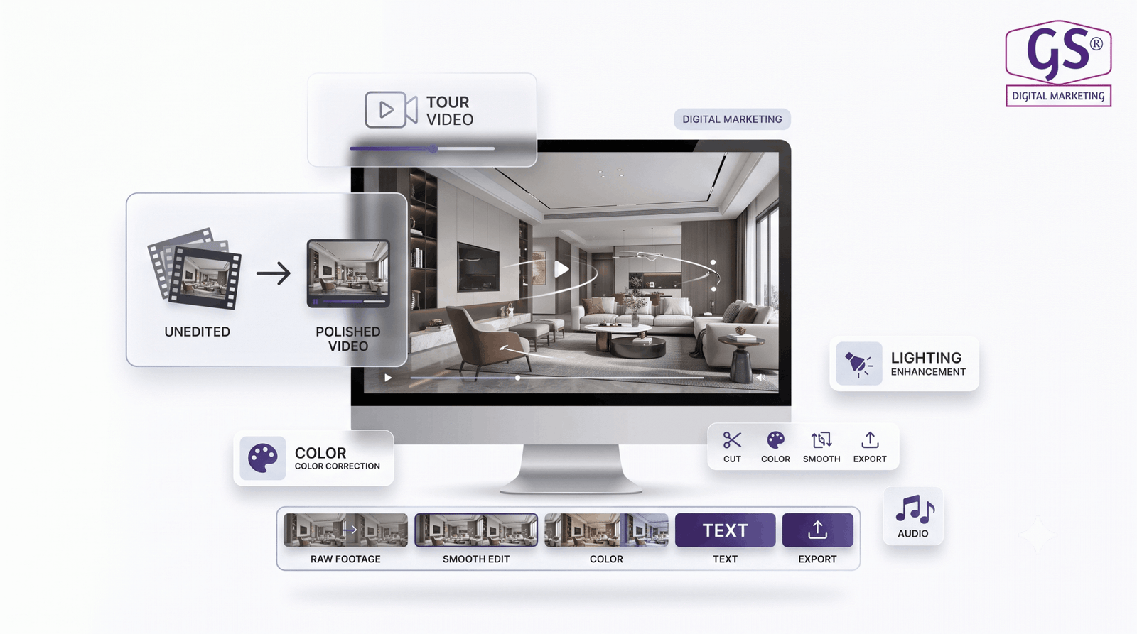 Real estate video editing services in Erode - property walkthrough