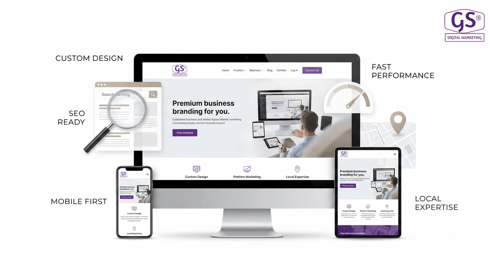 Responsive mobile-friendly website design in Erode