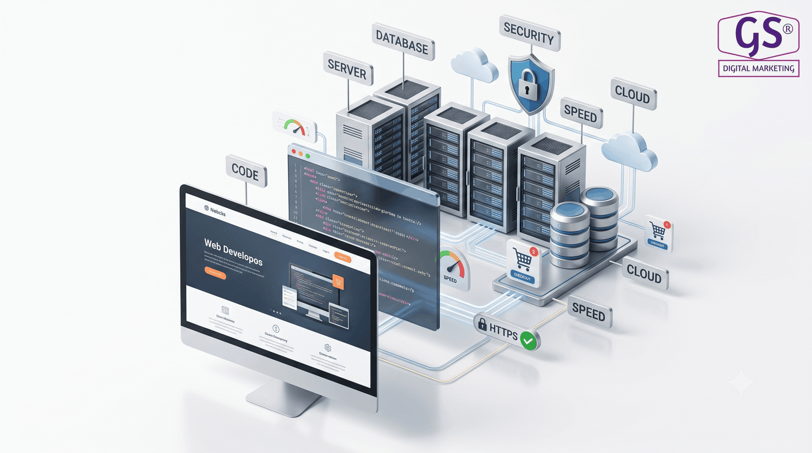 Web design and development in Erode developer writing website code