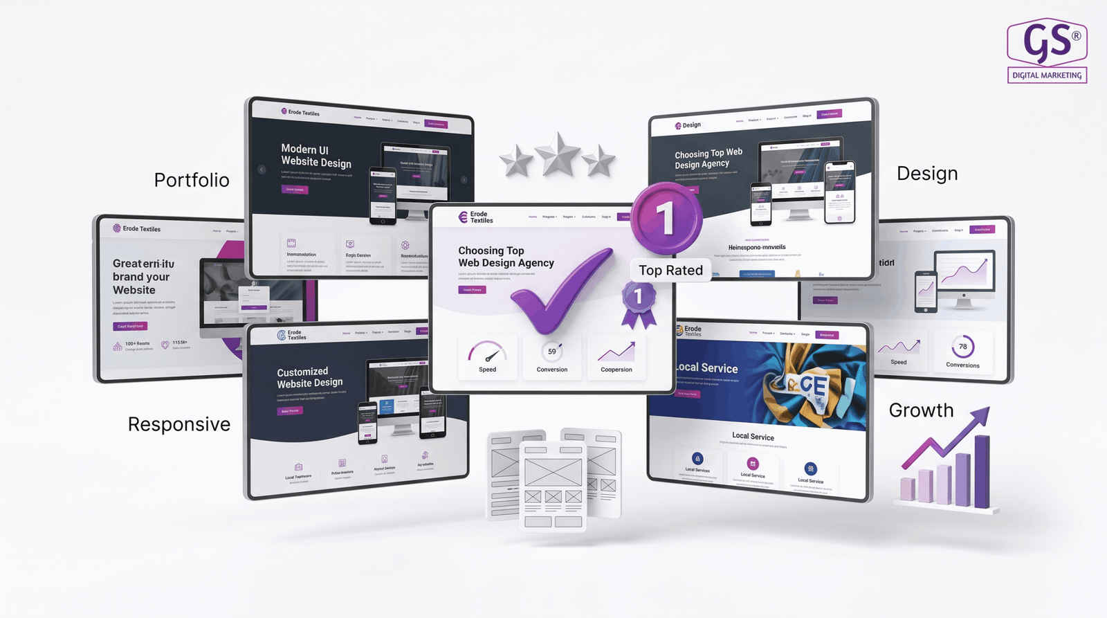 Top 5 Web design agency in Erode team designing a website