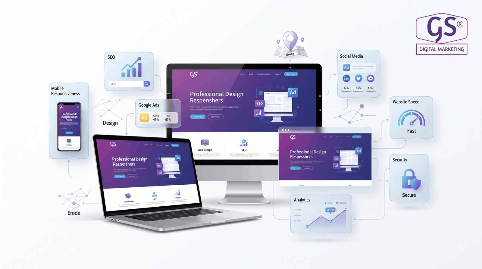GS Digital Marketing top web design agency in Erode