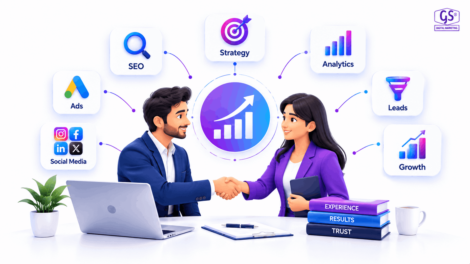 Digital Marketing Company Chennai team working on SEO and social media campaigns