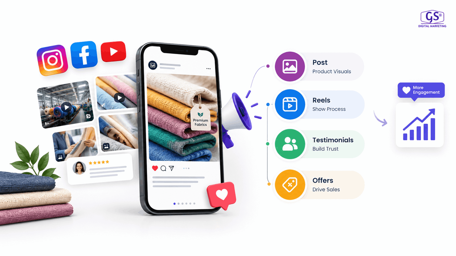 Small business owner filming product content for Instagram and social media marketing