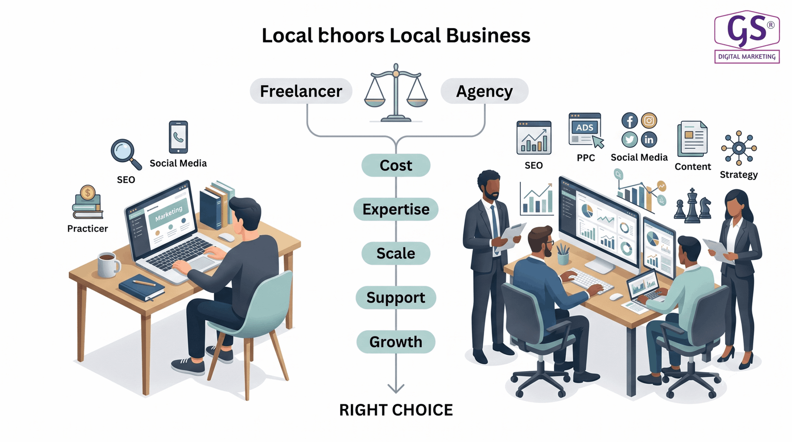best digital marketing freelancer in salem working on laptop