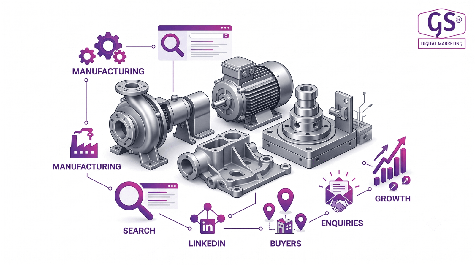 Engineering and pump manufacturing factory floor in Coimbatore