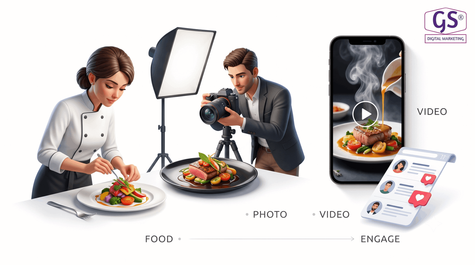 Professional food photography for restaurants